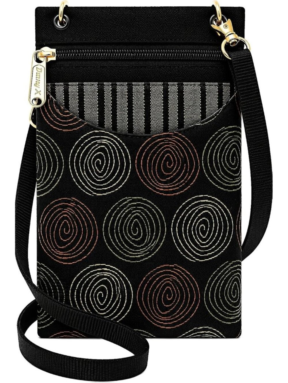 Women's Tapestry Crossbody Cell Phone Or Passport Purse, Hand | Cell Phone